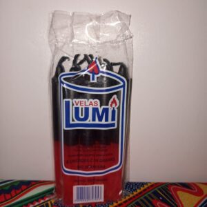Vela de 16g Preta e Vermelha